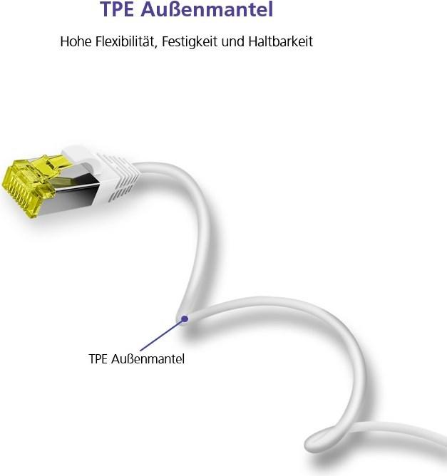Produktbild Helos ultra flex Patchkabel S/FTP Cat 6a TPE gelb 25,0m (S/FTP, CAT6a, 25 m)