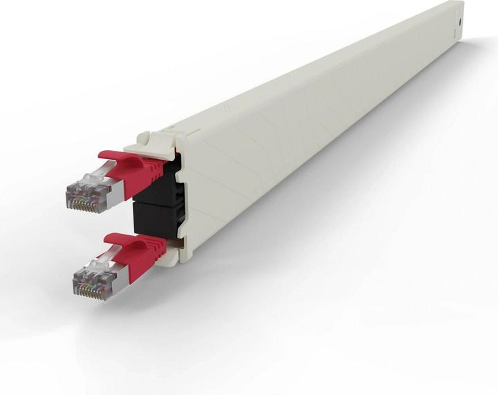 Produktbild PATCHBOX one / Cassette / 30RU / Cat 6A, STP, 1.8 m, Rot (STP, CAT6a, 1.80 m)