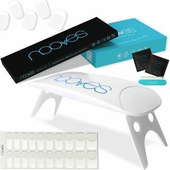 Nooves PREMIUM Gel-Nagelblätter Etui mit 8W tragbarer UV/LED-Nagellampe - 5er-Pack
