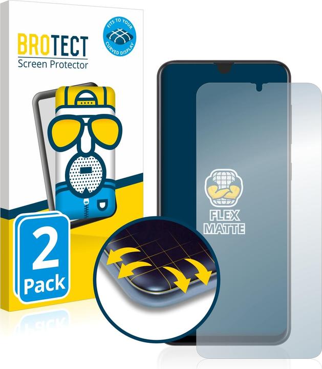 Produktbild BROTECT Full-Cover Displayschutz Matt (2 Stück, Samsung Galaxy A20)