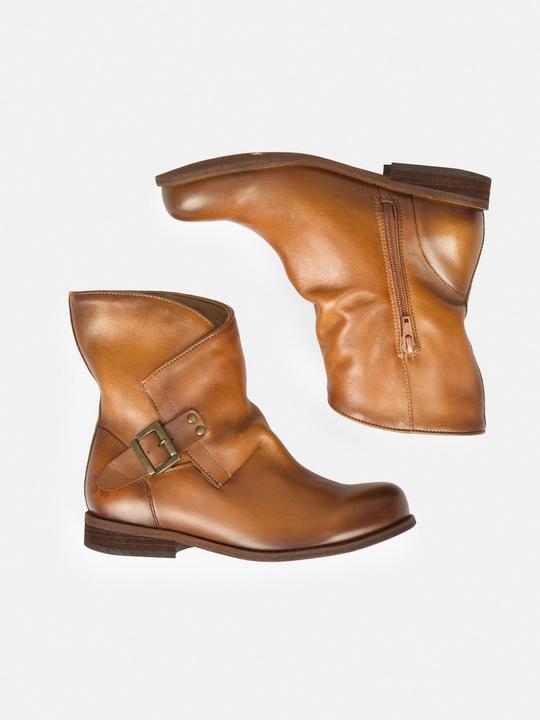 Image du produit Felmini Bottes ODERG W106 Wide Fit en cuir véritable, avec talon bas, fermeture à glissière interne pour (36)