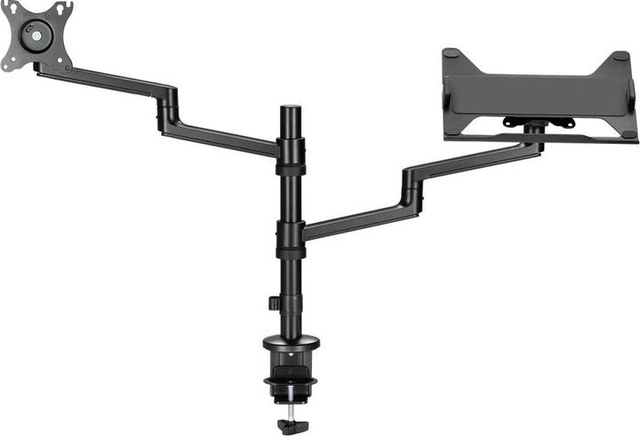 Produktbild Goobay Deluxe Monitorhalterung mit Laptop-Arm, schwarz (Tisch, 32")