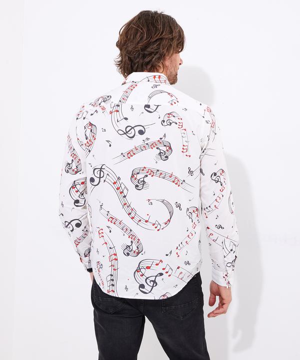 Actual product image Joe Browns Music Note Print Long Sleeve Shirt (XL)