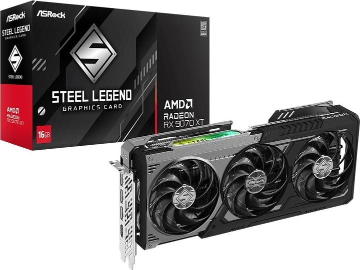 Produktbild AsRock Radeon RX 9070 XT Steel Legend Dark (16 GB)