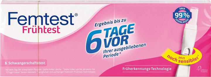 Produktbild Omega Pharma Femtest Frühtest Schwangerschaftstest, 1 St. Test (1 x)