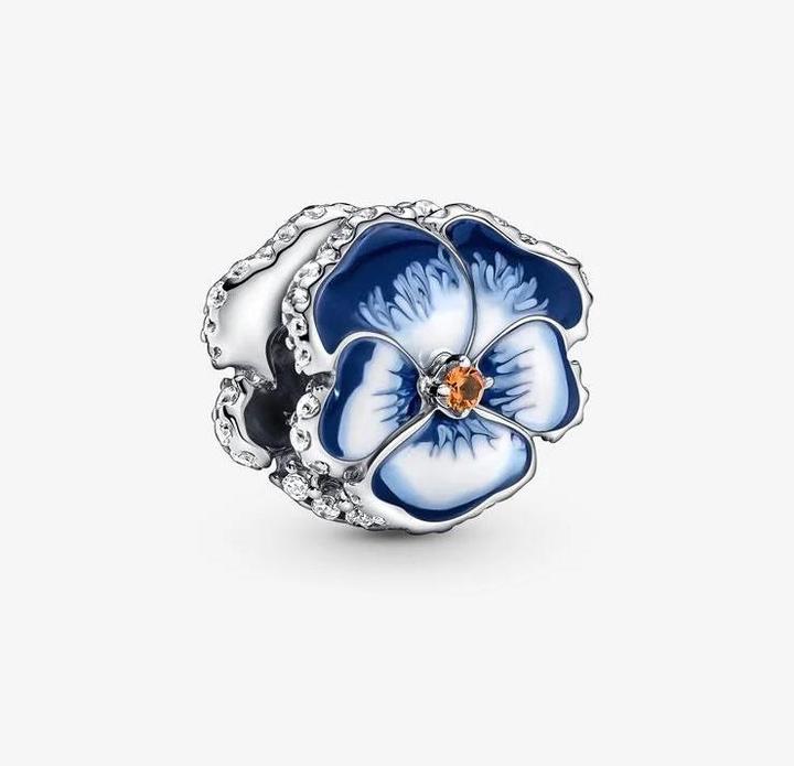 Immagine prodotto Pandora Fascino fiore di viola del pensiero blu (1.10 cm, Argento 925, Smalto)