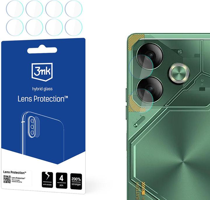 Image du produit 3MK Lens Protect Tecno POVA 6 Ochrona na obiektyw aparatu 4szt (4 pièce(s), Tecno Nova 6 Pro)