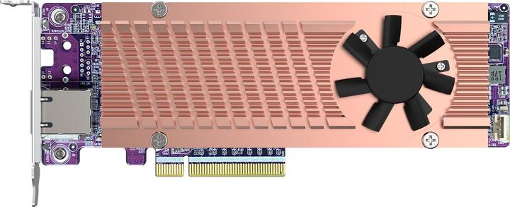Image du produit QNAP Carte QM2 series 2xPCIe 2280 slots M.2 SSD PCIe Gen4x8 2xAQC113C 10GbE NBASE-T port