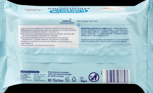 Produktbild dm babylove Sensitive (160 Stück)