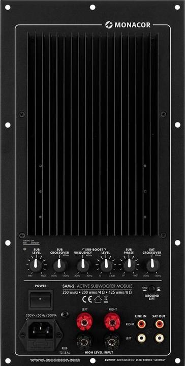 Actual product image Monacor Active subwoofer module (Tube amplifier)