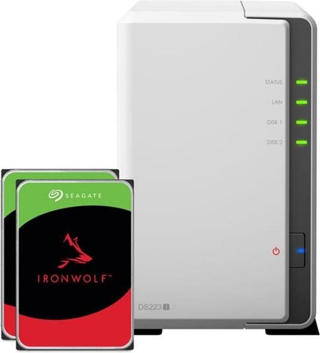 Synology DS223j (2 x 4 TB, Seagate Ironwolf)