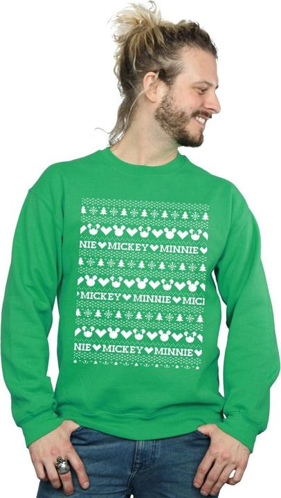 Immagine prodotto Disney Mickey And Minnie Christmas Fair Isle Felpa Uomo (S)