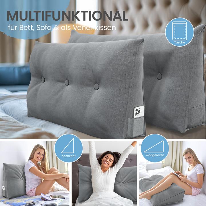 Produktbild Aktivshop Bett- und Rückenstützkissen (90 x 20 x 50 cm)