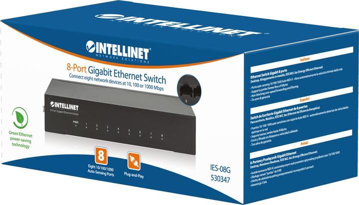 Produktbild Intellinet 8 Port Gigabit Ethernet Switch (8 Ports)