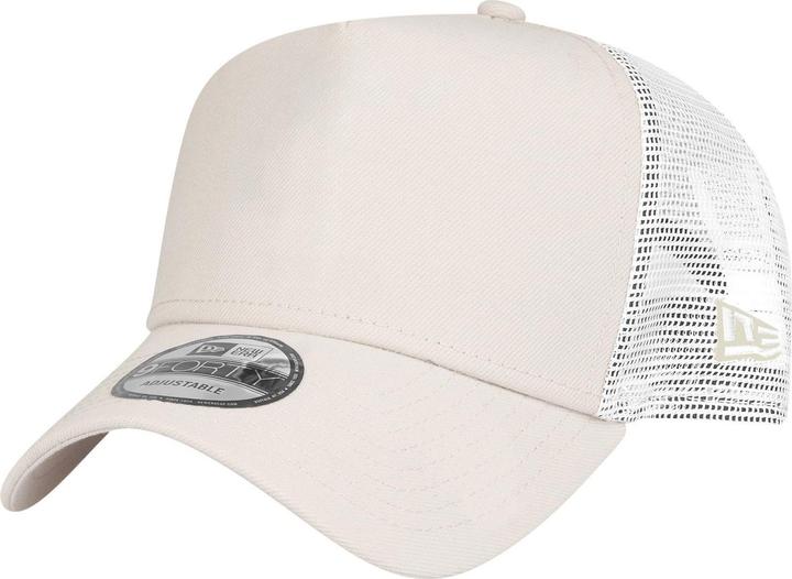 Actual product image New Era A-Frame Mesh Trucker Cap - ESSENTIAL stone beige