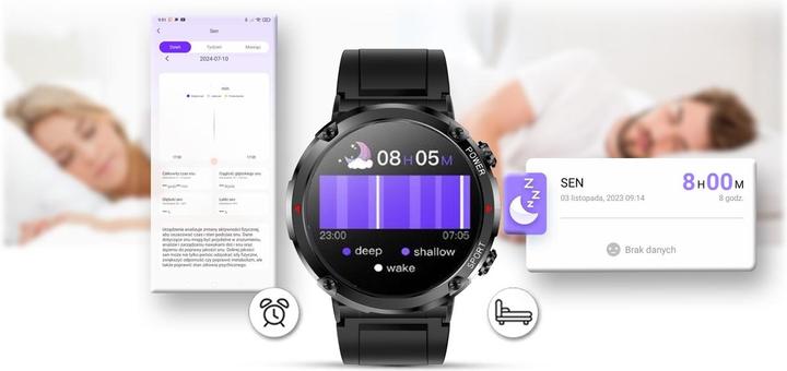 Actual product image Gravity GT21-6 Smartwatch + rotes Silikonarmband