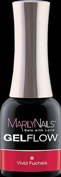 Produktbild Marily Nails GELFLOW – 08 Vivd Fuchsia (08 Vivd Fuchsia, Gel-Effekt Nagellack)