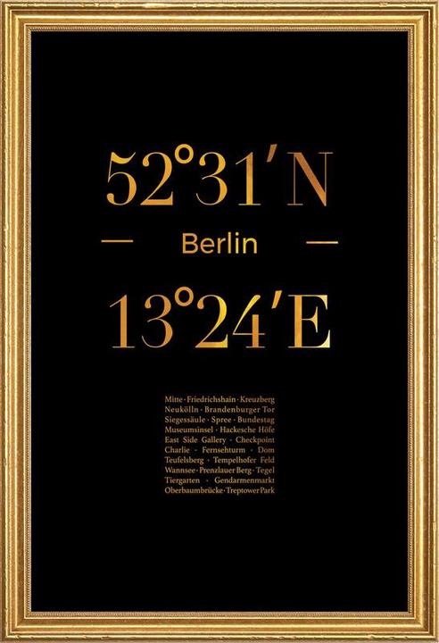 Actual product image Juniqe Gold Berlin Icons (20 x 30 cm)