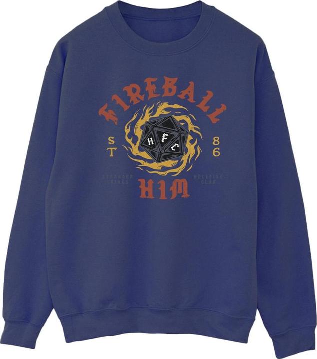 Actual product image Netflix Mens Stranger Things Fireball Dice 86 Sweatshirt (4XL)