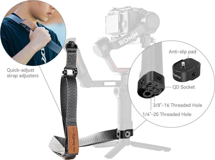 Produktbild SmallRig Gewichtsreduzierender Schultergurt (Gimbal Halterung)