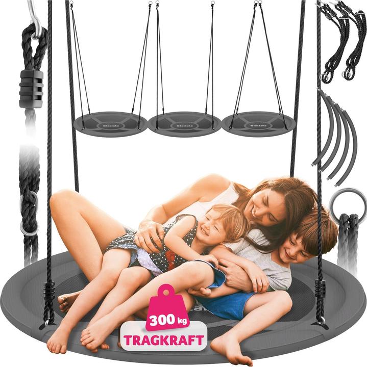 tectake Altalena a nido Swayer, altezza regolabile, 300 kg