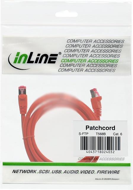Produktbild InLine 10m Cat.6 Patchkabel 1000 Mbit RJ45 (S/FTP, CAT6, 10 m)