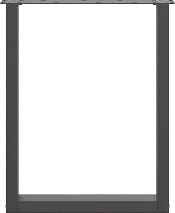Produktbild VidaXL Couchtischbeine U-Form 2 Stk. Schwarz 70x(72-73) cm Stahl Tischbein
