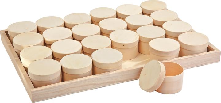 Produktbild VBS XXL Spanschachteln "Rund" auf Tablett, 24 Stück, Ø ca. 6 cm
