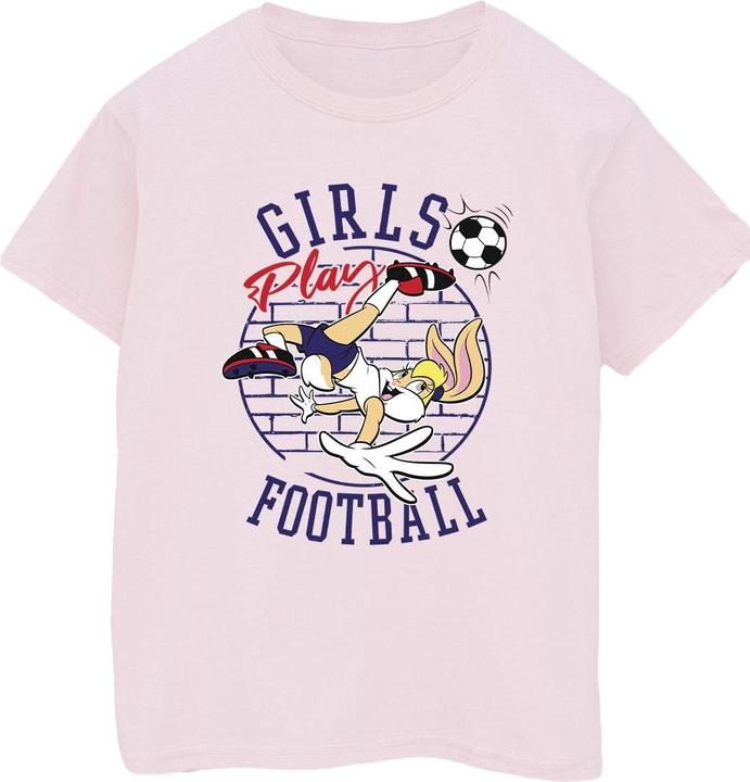 Looney Tunes Lola Bunny Girls Play Football TShirt (L)