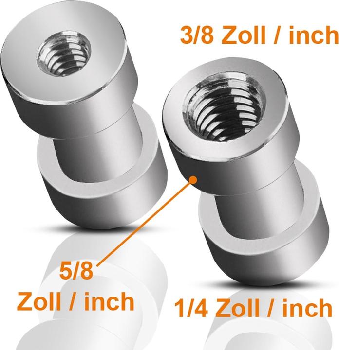 Immagine prodotto Walimex pro 2x 5/8 con filettatura da 1/4 e 3/8 (Adattatore per stativo)
