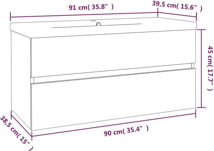 Produktbild VidaXL Amelia (90 x 38.5 x 45 cm)
