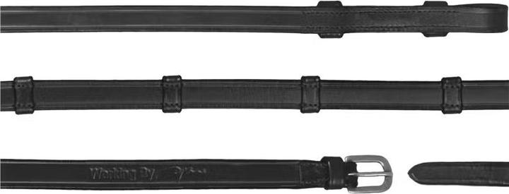 Actual product image Dy'on All-leather bridle reins with 7 stops for horse