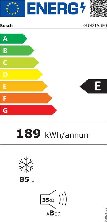 Energie-Label Bosch Hausgeräte BOSC Unterbau-Gefrierschrank (Einbau, 85 l)