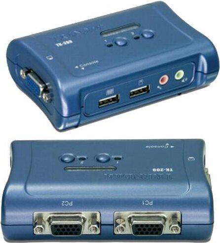Image du produit Trendnet TK-209K Kit de commutateur KVM USB à 2 voies avec audio