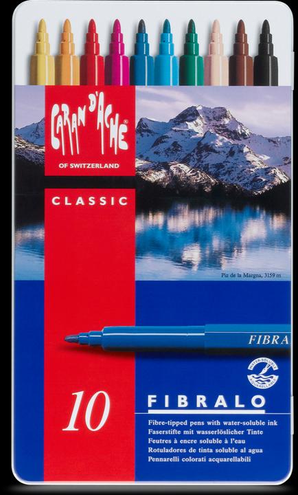 Immagine prodotto Caran d'Ache Fibralo Metallschachtel (Multicolore, 10 x)