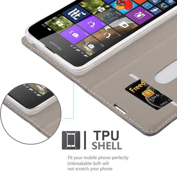 Produktbild Cadorabo Book Jeans Optik Cover (Microsoft Lumia 540)
