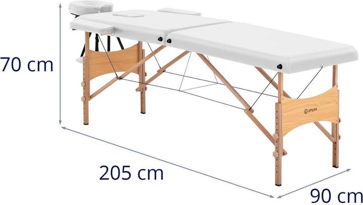 Produktbild Physa Massageliege klappbar extrabreit Massagebank Massagetisch Holzrahmen 227 kg