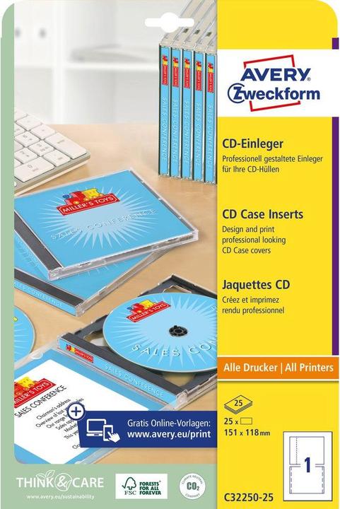 Produktbild Avery CD-Einleger