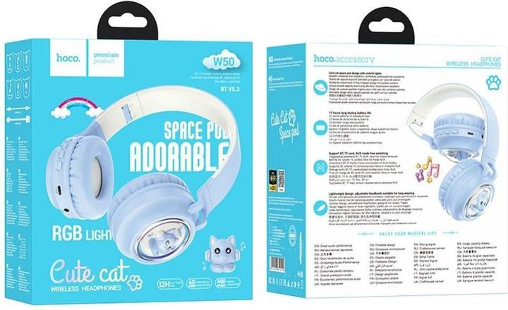 Productafbeelding Hoco Wireless headphones wireless headphones bluetooth W50 blue