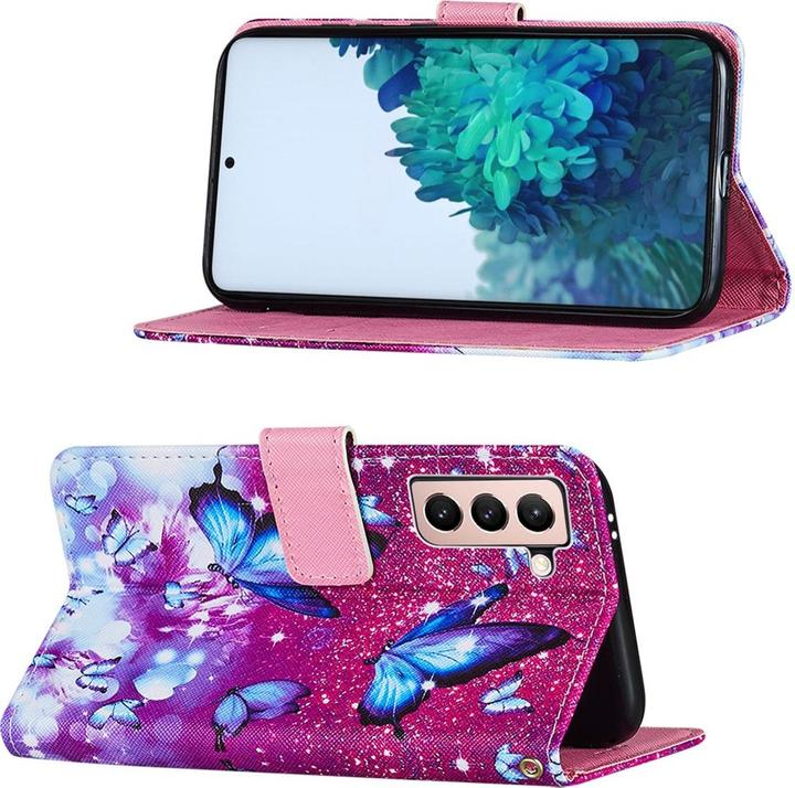 Produktbild König Design Hülle Handy Schutz für Samsung Galaxy S21 Plus Case Cover Tasche Etuis Violett (Samsung Galaxy S21+)