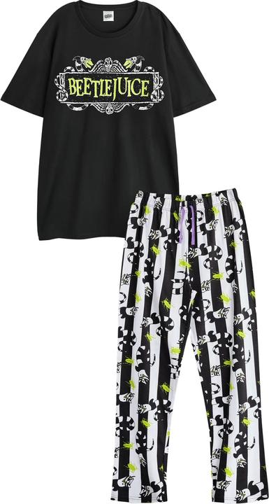 Beetlejuice Schlafanzug mit langer Hose kurzärmlig (XL)