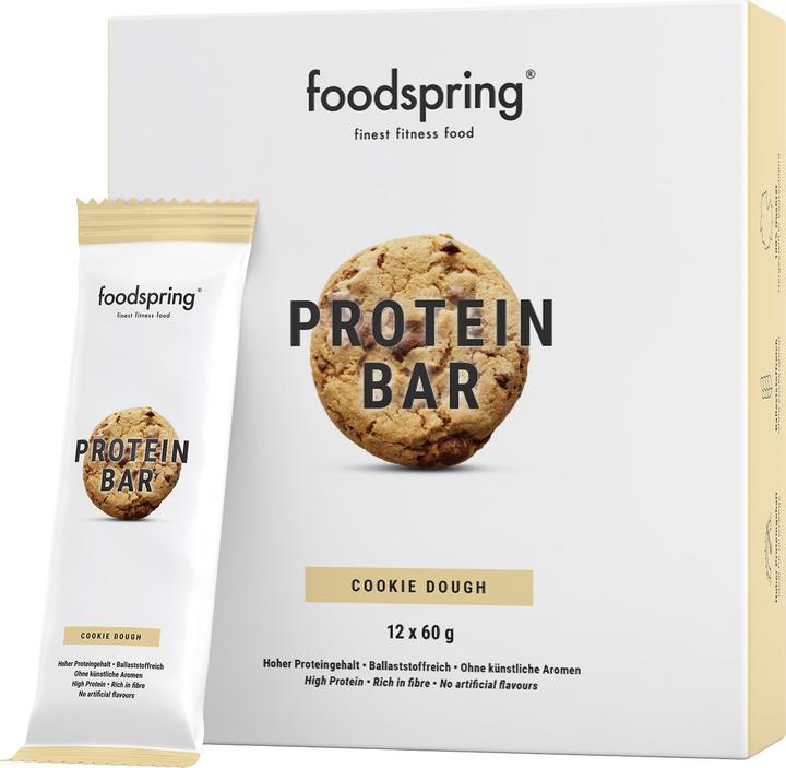 Actual product image Foodspring Protein Bar (Cookie Dough, 12 pcs., 720 g)