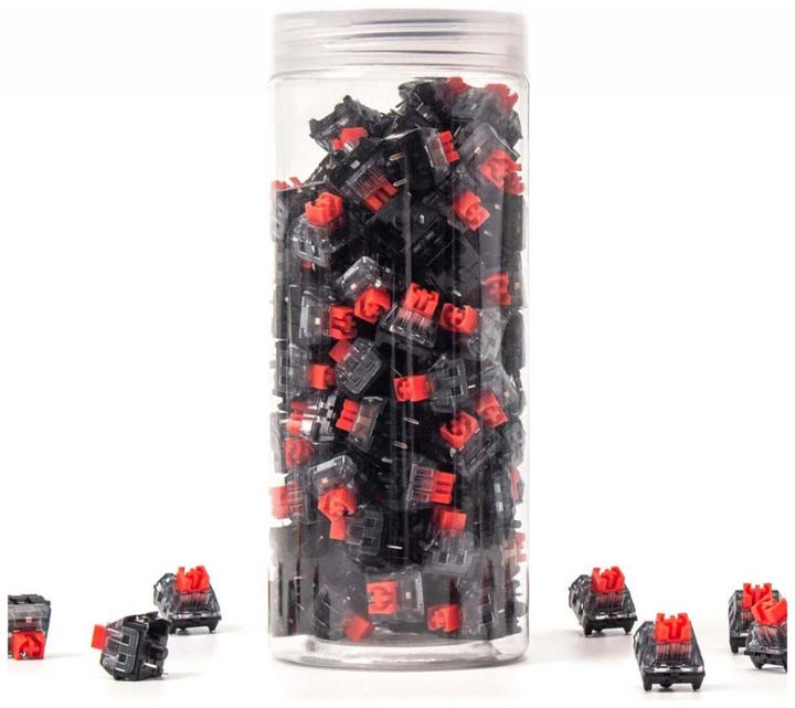 Immagine prodotto Ducky Interruttori Kailh Box Red, meccanici, 3 pin, lineari, stelo MX, 45g - 110 pezzi