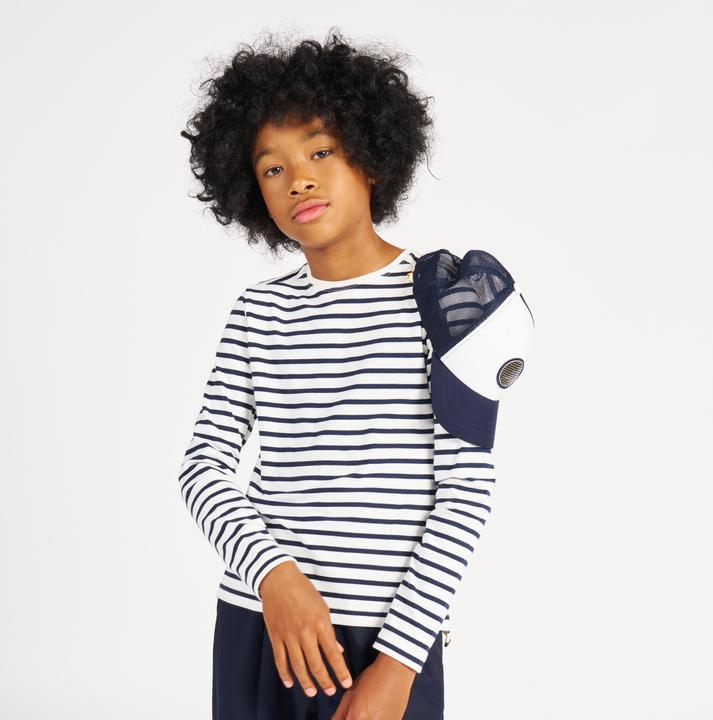 Actual product image Tribord Sailing cap kids Sailing 500 light beige/blue (52, 53, 54, 55)