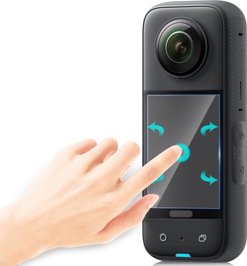 Actual product image Puluz Set of 2 Display Protection Bulletproof Glass Insta360 One X3 (One X3)
