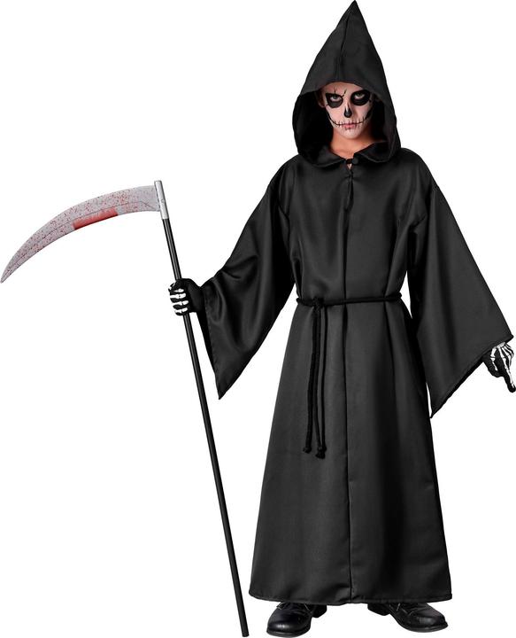 Image du produit Widmann Costume pour enfants Robe squelette avec capuche, ceinture (128)
