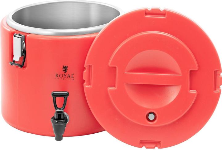 Actual product image Royal Catering Thermobehälter Edelstahl Thermobox Warmhaltebehälter Speisen Ablasshahn 15 L (15 l)