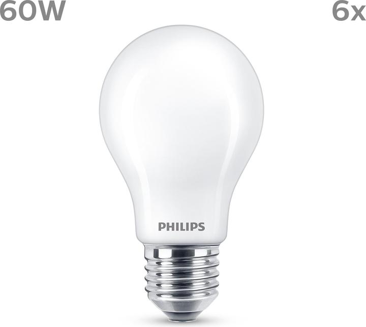 Produktbild Philips LED Lampe (E27, 7 W, 806 lm, 6 x, F)