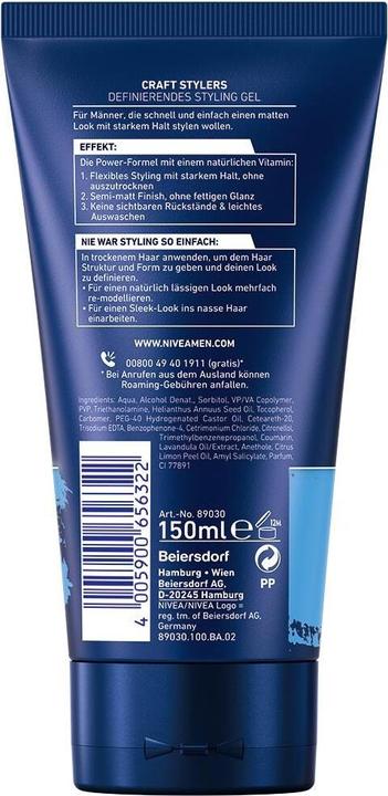 Actual product image NIVEA MEN Craft Stylers (Hair gel, 150 ml)