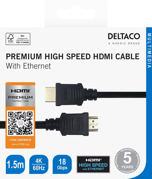 Immagine prodotto Deltaco 100004 (1.50 m, HDMI)